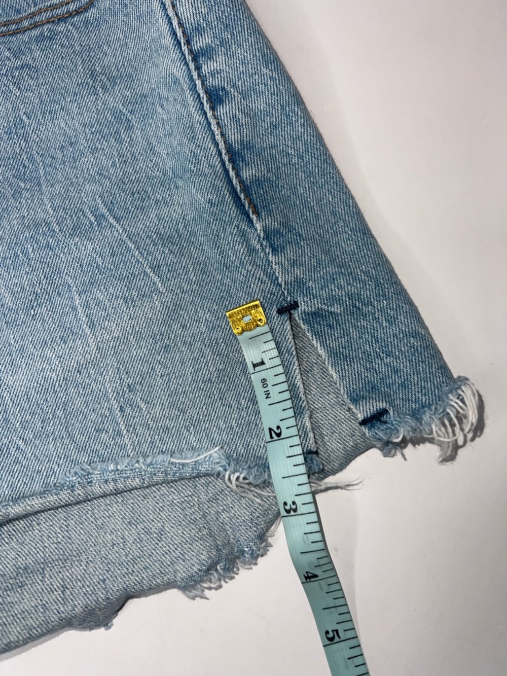 Abercrombie & Fitch Light Blue Denim Cutoff Shorts size 00 - Picture 7 of 7